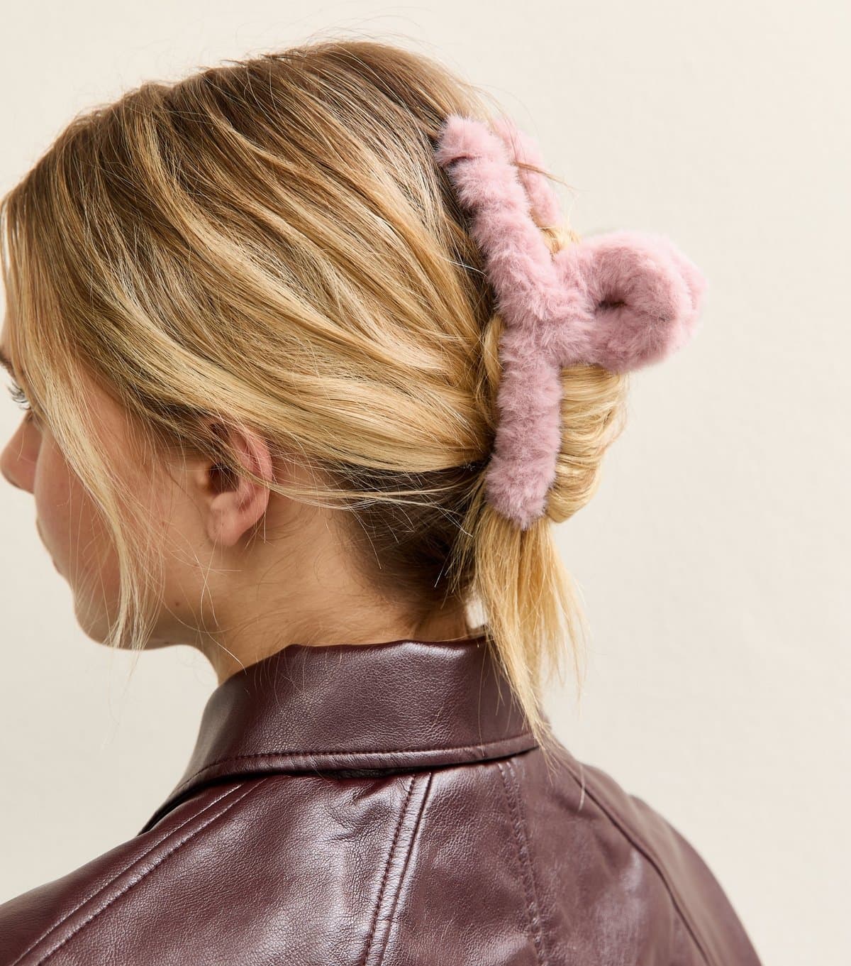 New Look Pink Faux Fur Hair Clip New Look