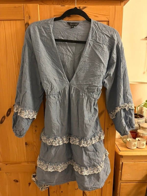 New Look Blue ruffle dress