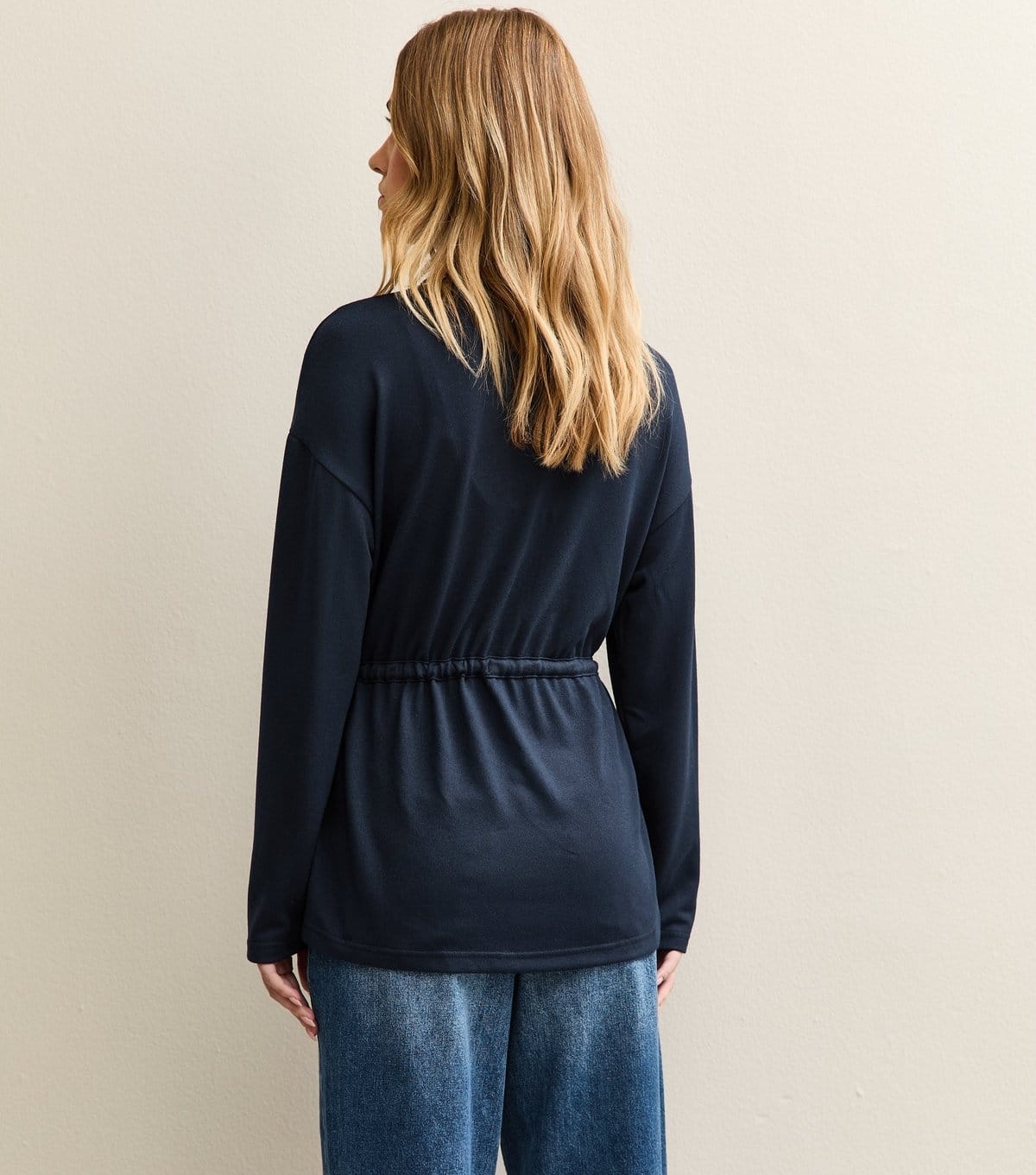 New Look Women's Navy Soft Touch Tie Waist Top New Look - 4