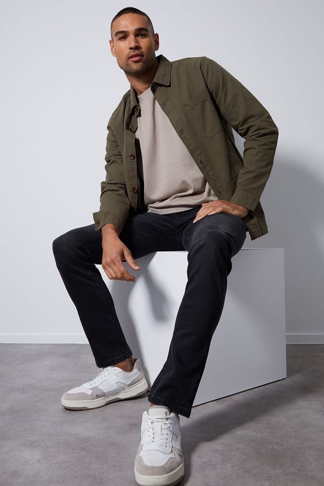 Threadbare Threadbare Men's 'Islington' Slim Fit Jeans With Stretch in Grey - 3
