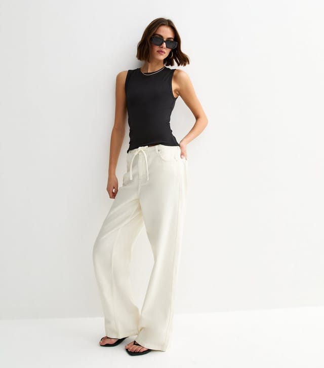 New Look Women's Black Ribbed Tank Top New Look - 3