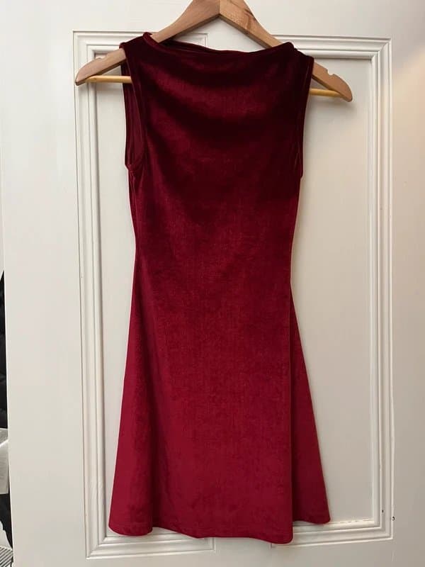ASOS Design Velvet red dress