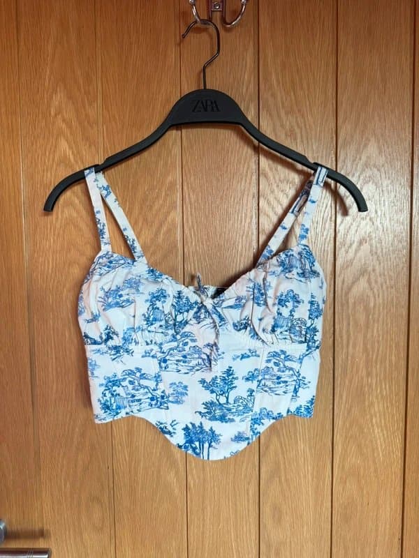 Bershka Bershka Patterned Crop Top