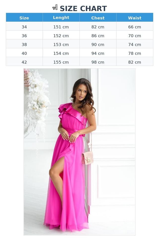 Love Lace Love Lace Women's Mesh Long Dress with Satin Ruffle in Pink - 3