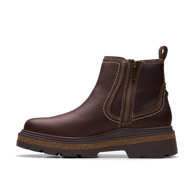 Clarks Clarks Women's Hencroft Step Waterproof Brown Leather Ankle Boots, Chelsea Boots - 2