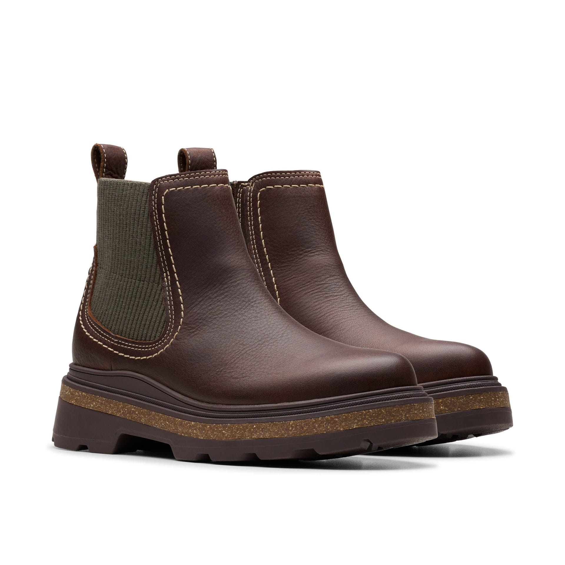 Clarks Clarks Women's Hencroft Step Waterproof Brown Leather Ankle Boots, Chelsea Boots - 4
