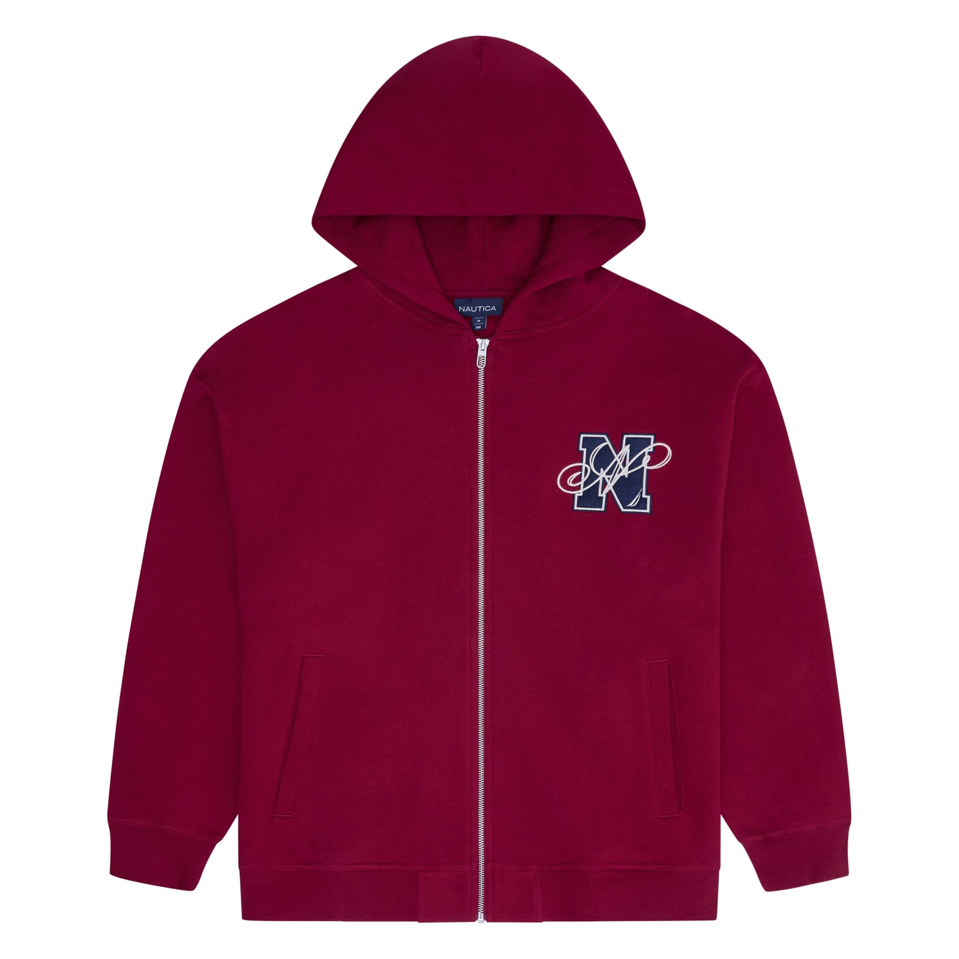 Nautica Nautica Men's Strat FZ Hoodie in Dark Red