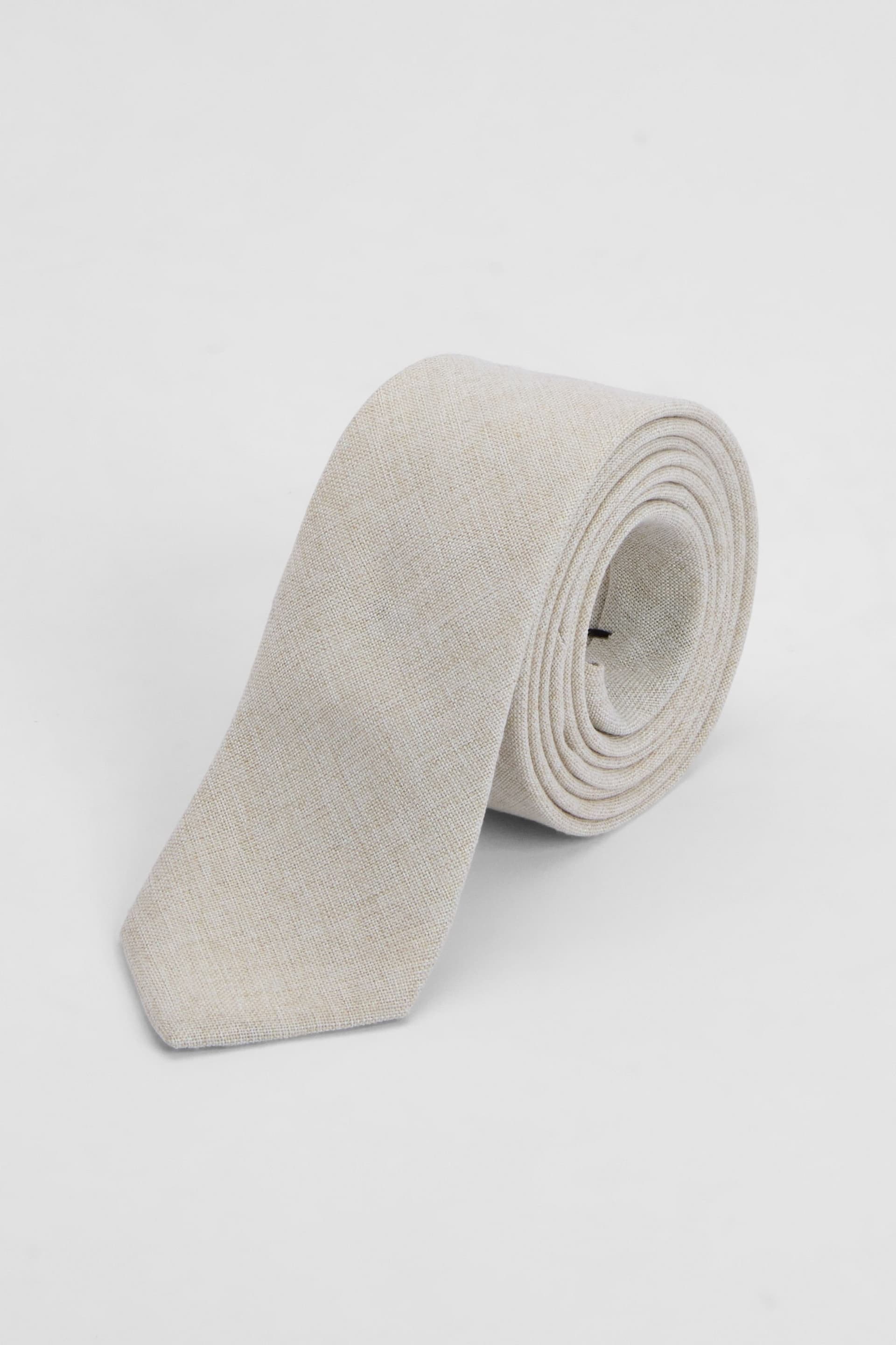 Burton Burton Men's Champagne Linen Look Tie