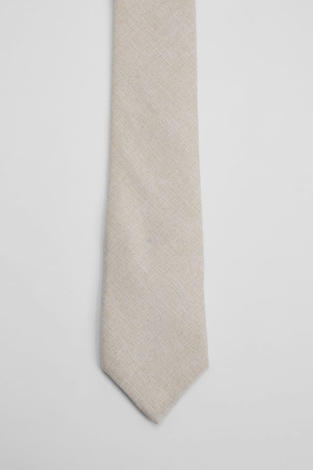Burton Burton Men's Champagne Linen Look Tie - 3