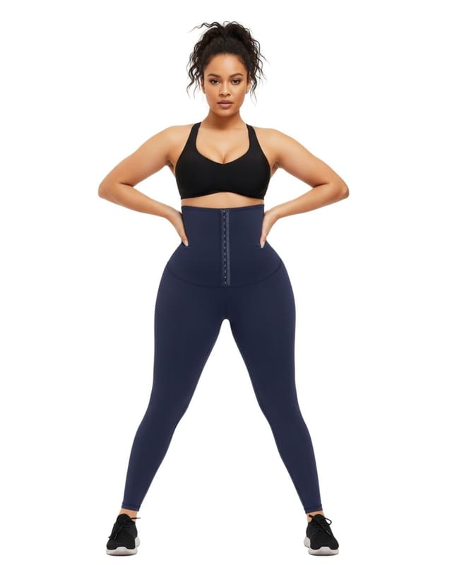 GWB Shapewear GWB Shapewear Women's High Waist Tummy Control Shapewear Leggings Blue - 3