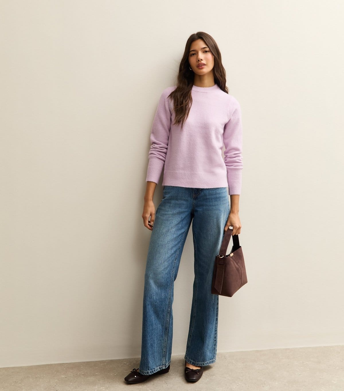 New Look Women's Lilac Crew Neck Jumper New Look - 4