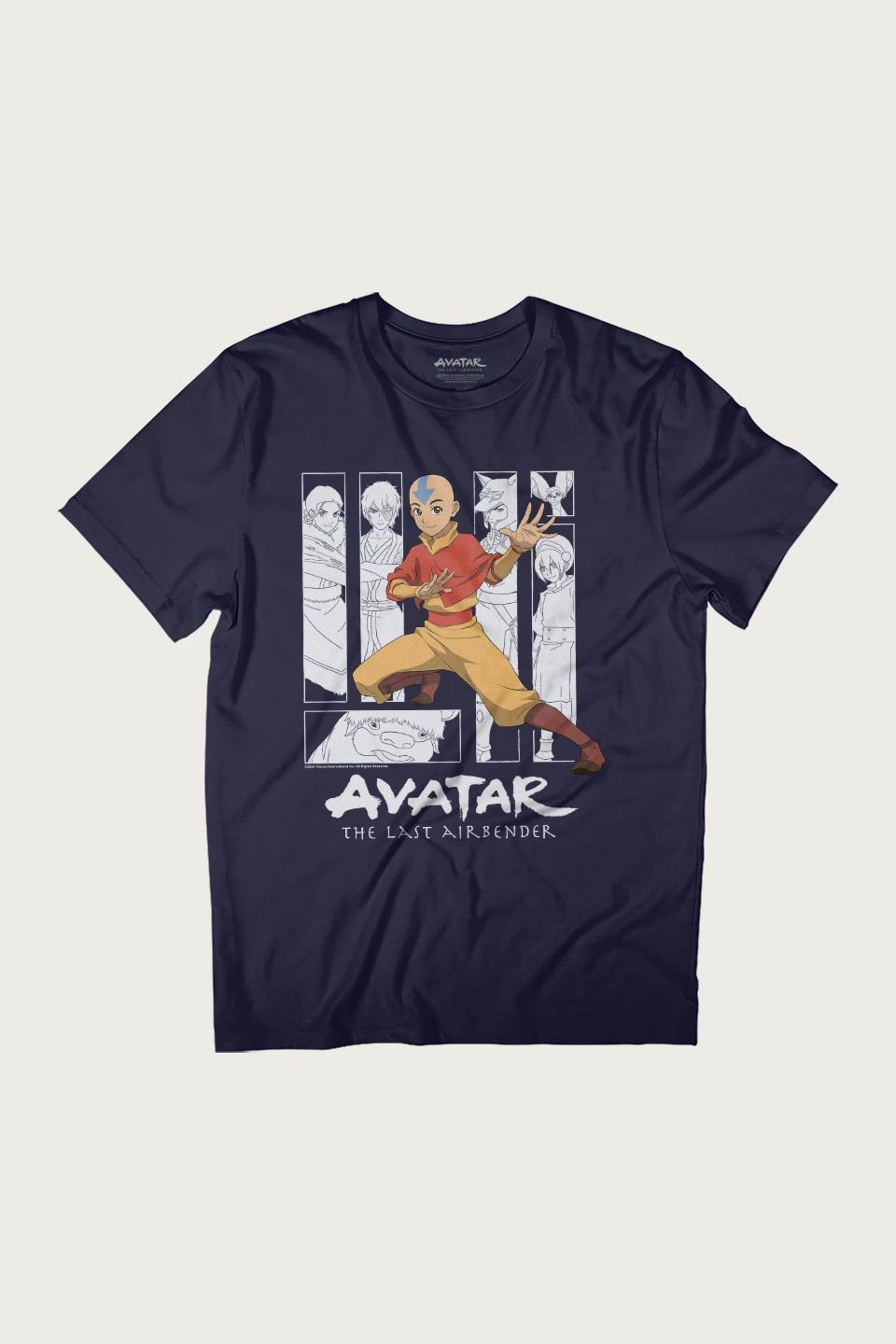 Avatar: The Last Airbender Avatar: The Last Airbender Men's Aang Character Montage T-Shirt in Navy - 2