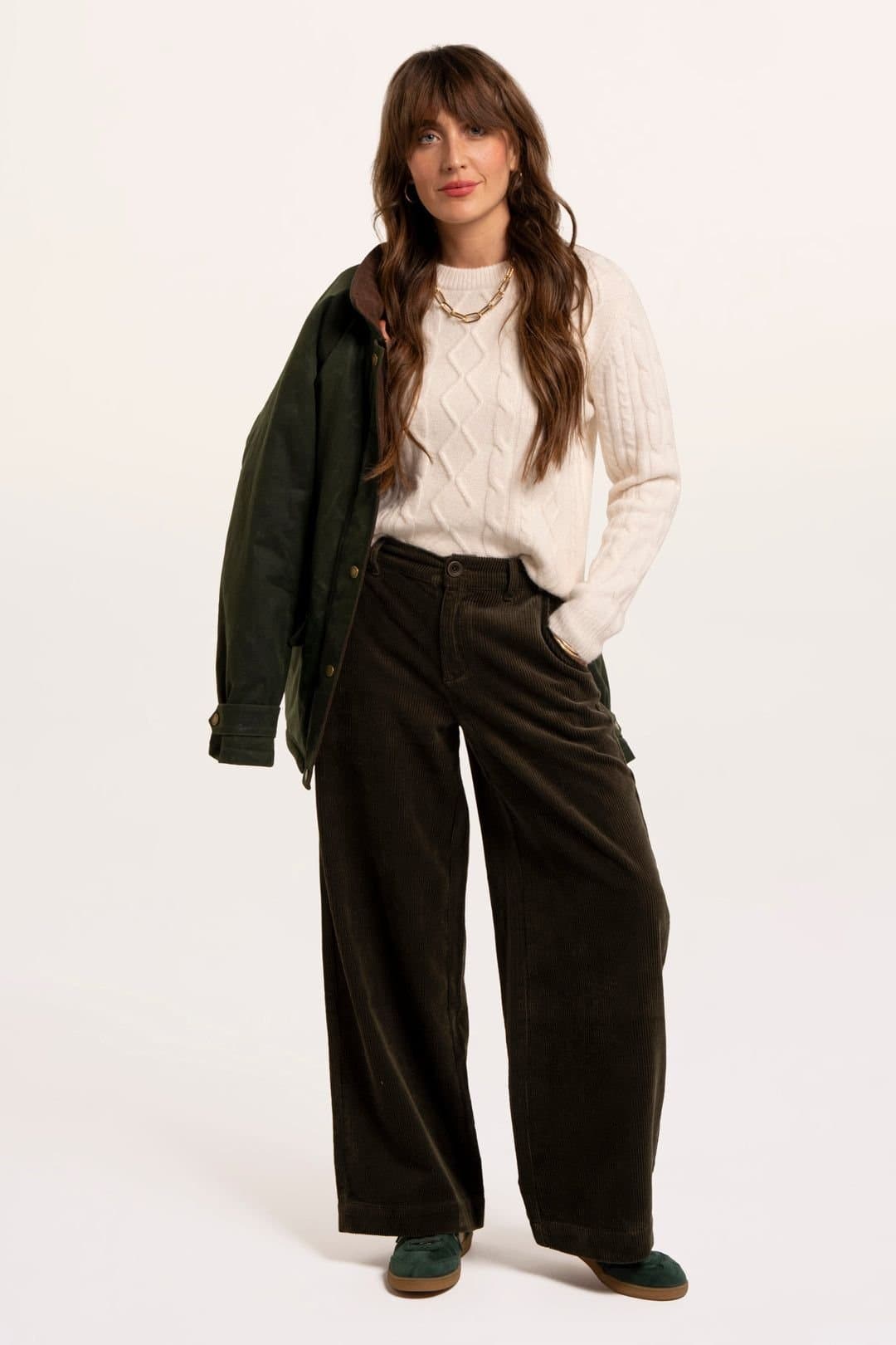Brakeburn Brakeburn Women's Spindle Cord Trouser in Khaki