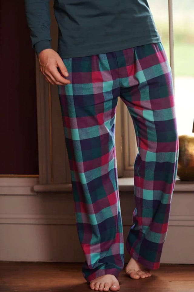 British Boxers British Boxers Men's 'Montrose' Check Brushed Cotton Pyjama Trousers - 2