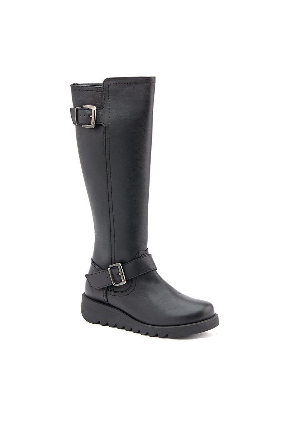 Jones Bootmaker Jones Bootmaker Women's Darlene Leather Long Boots in Black