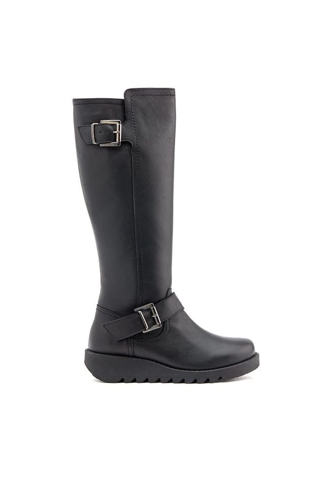 Jones Bootmaker Jones Bootmaker Women's Darlene Leather Long Boots in Black - 2