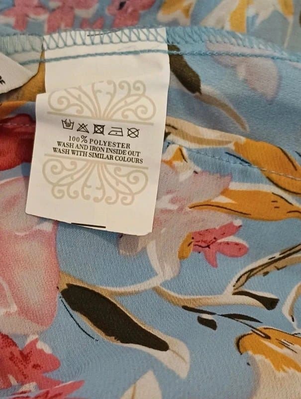 Never Fully Dressed Never Fully Dressed Light Blue Floral Print Midi Dress- size L (14/16)