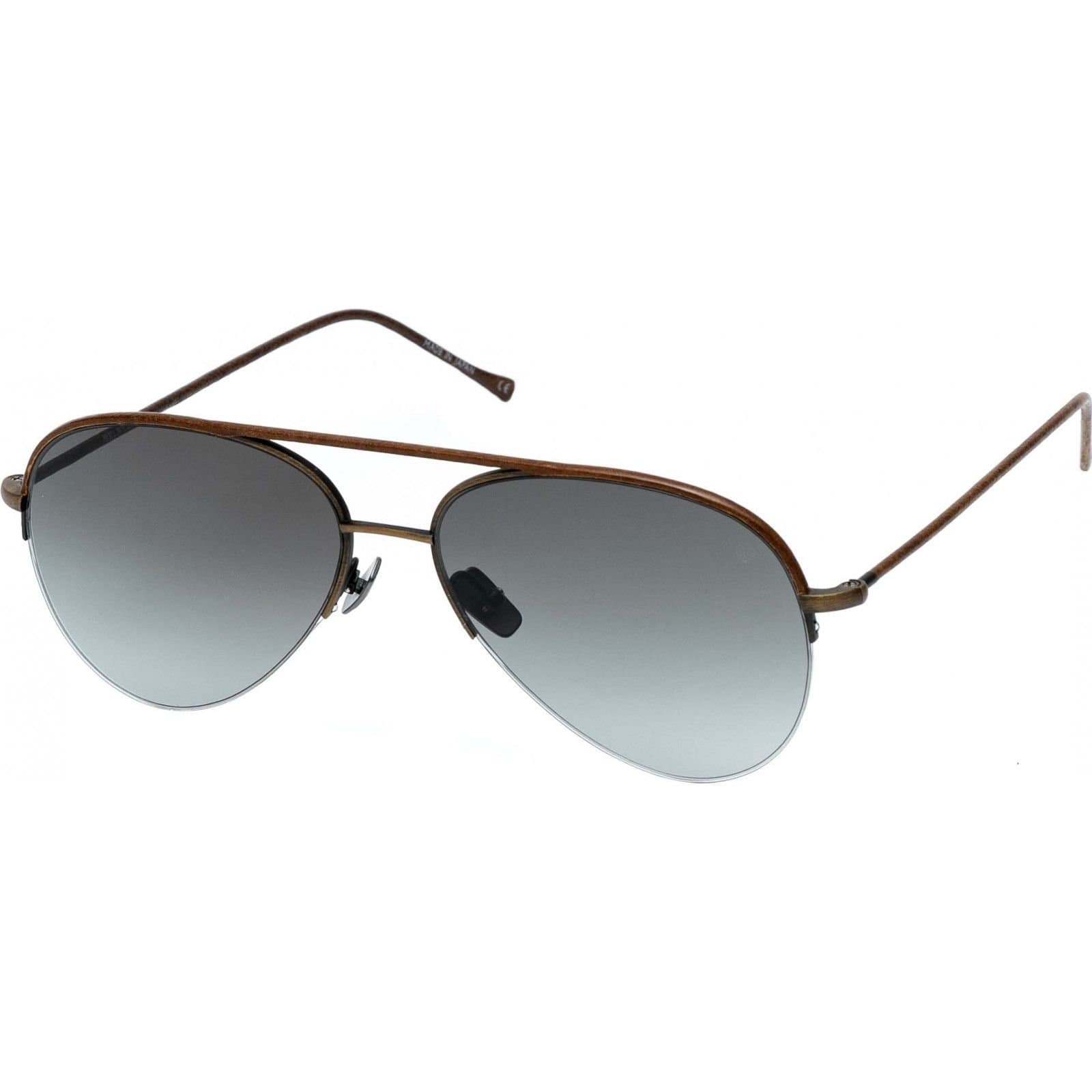 Belstaff Belstaff Brown Leather Aviator Sunglasses