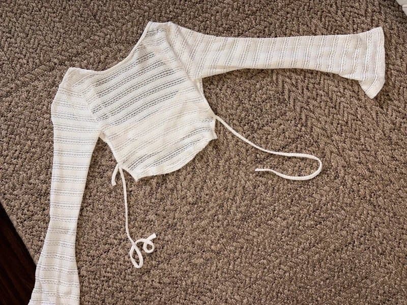 ASOS ASOS cream crochet top size 8