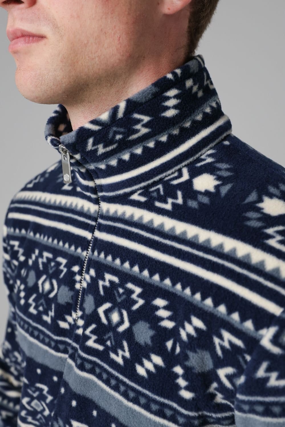 Nordam Nordam Men's Quarter Zip Funnel Neck Polar Fleece in Blue - 4