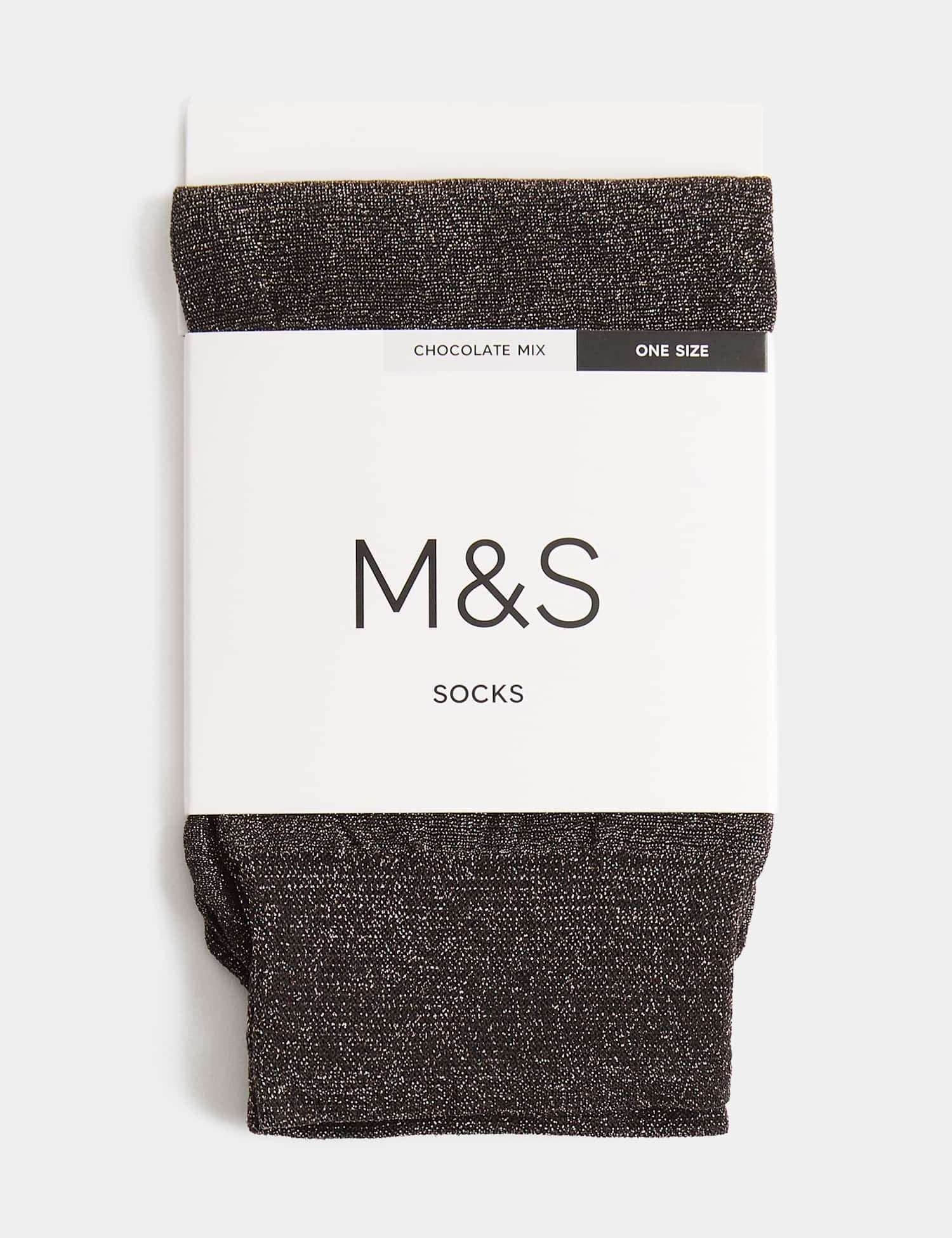Marks & Spencer M&S Sparkle Sheer Ankle Highs Chocolate Mix