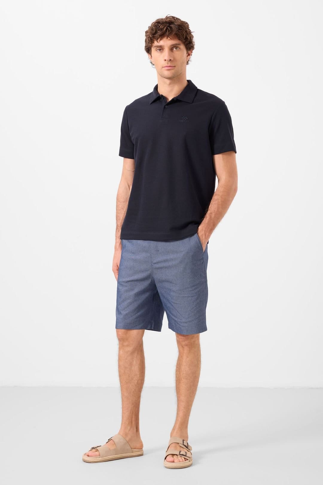 Tommy Life Tommy Life Men's Chino Shorts in Mid Blue - 4