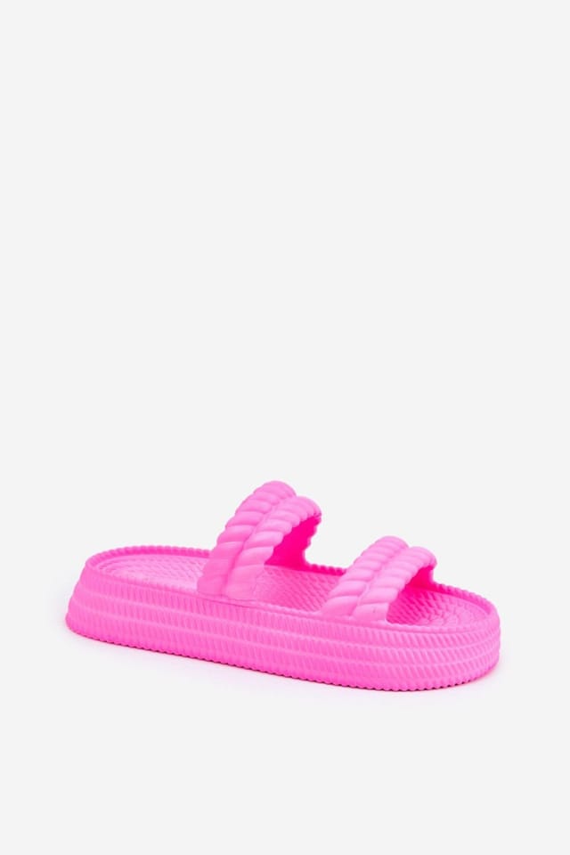 Love Lace Love Lace Women's Platform Flip Flops Lightweight Foam Two Strap Comfort Sandals in Pink - 2