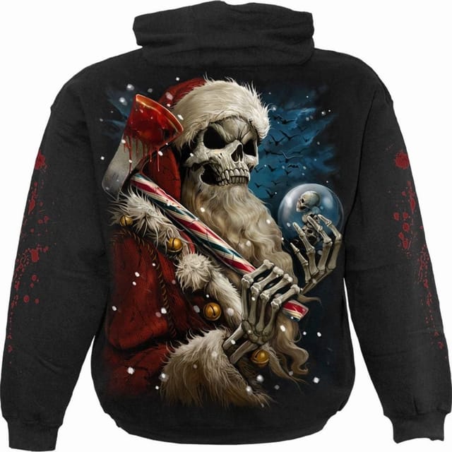 Spiral Spiral Men's CANDY CANE SANTA - Hoody Black - 2