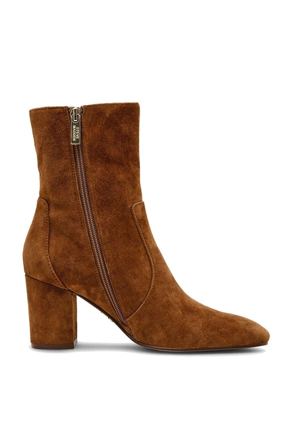 Steve Madden STEVE MADDEN Women's 'Crossbar Boot Brown Suede' Suede Boots