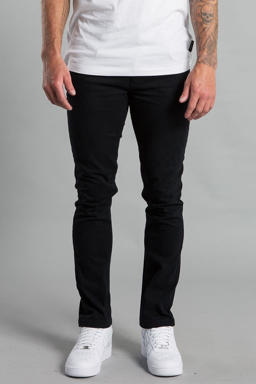 French Connection French Connection Men's Cotton Five-Pocket Chino Trousers in Black