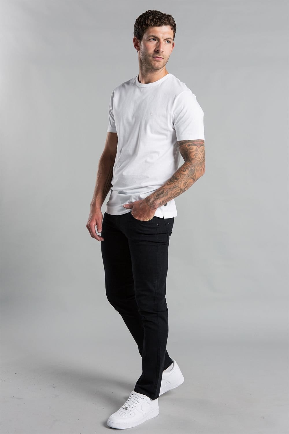 French Connection French Connection Men's Cotton Five-Pocket Chino Trousers in Black - 4