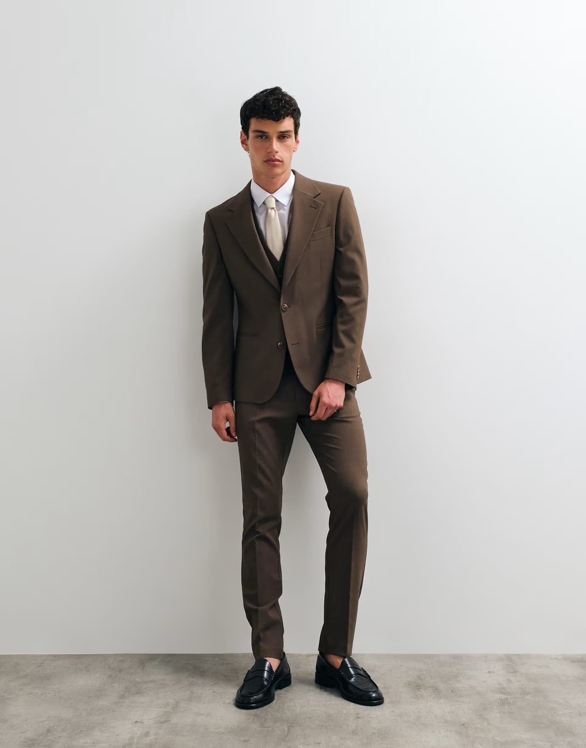 ASOS DESIGN Brown Skinny Suit Jacket