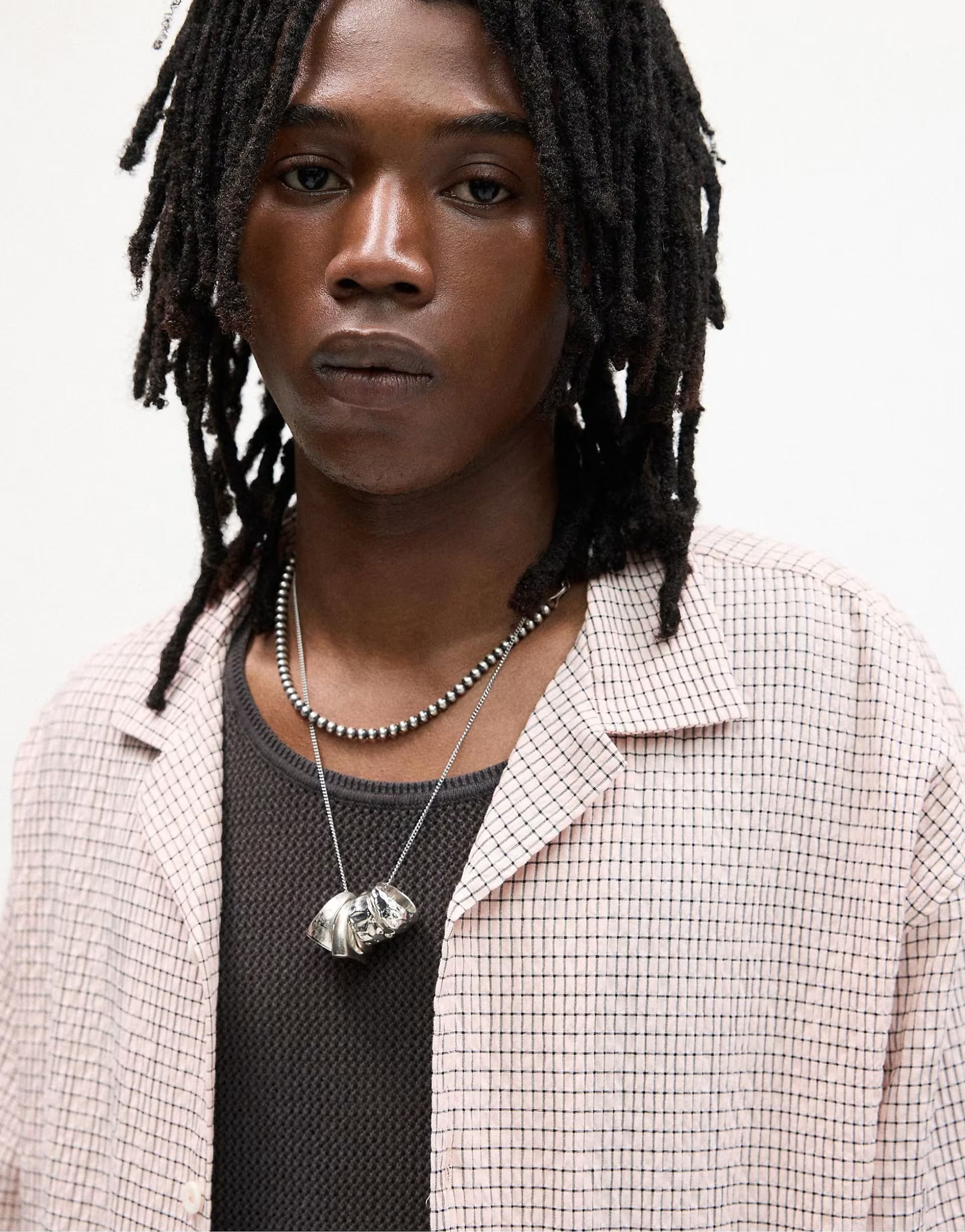 ASOS Pull&Bear check short sleeve shirt in red