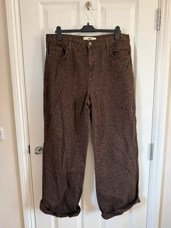 ASOS ASOS Brown Leopard Print Jeans