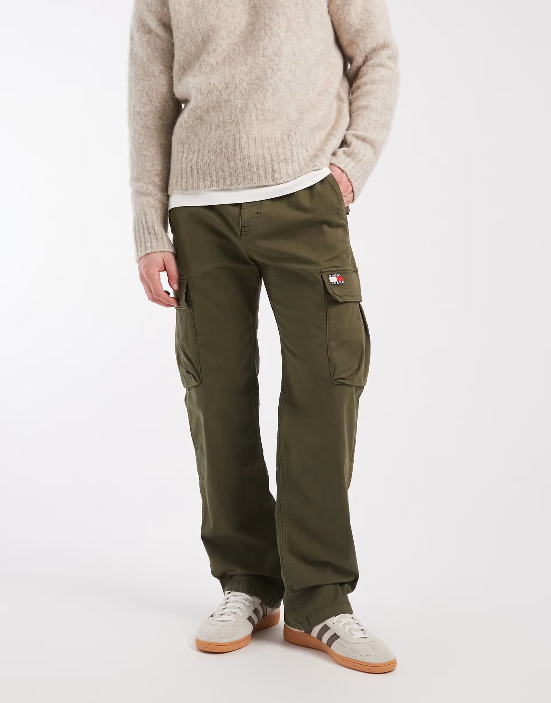 ASOS Tommy Jeans Otis canvas cargo trousers in green