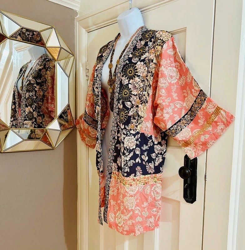Monsoon Multi Floral Embellished Kimono Jacket