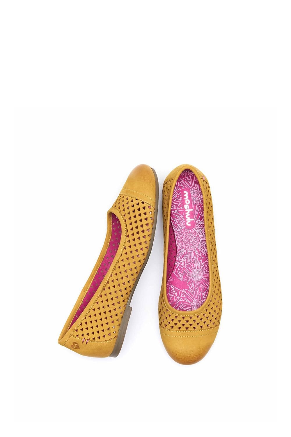 Moshulu Moshulu Women's 'Vinaigrette 2' Nubuck Ballet Pumps in Yellow - 2