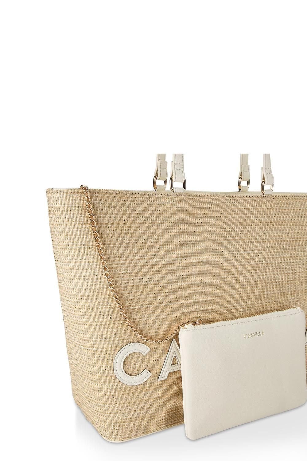 Carvela Carvela Women's 'Frame Winged Shopper' Bag in Beige - 4