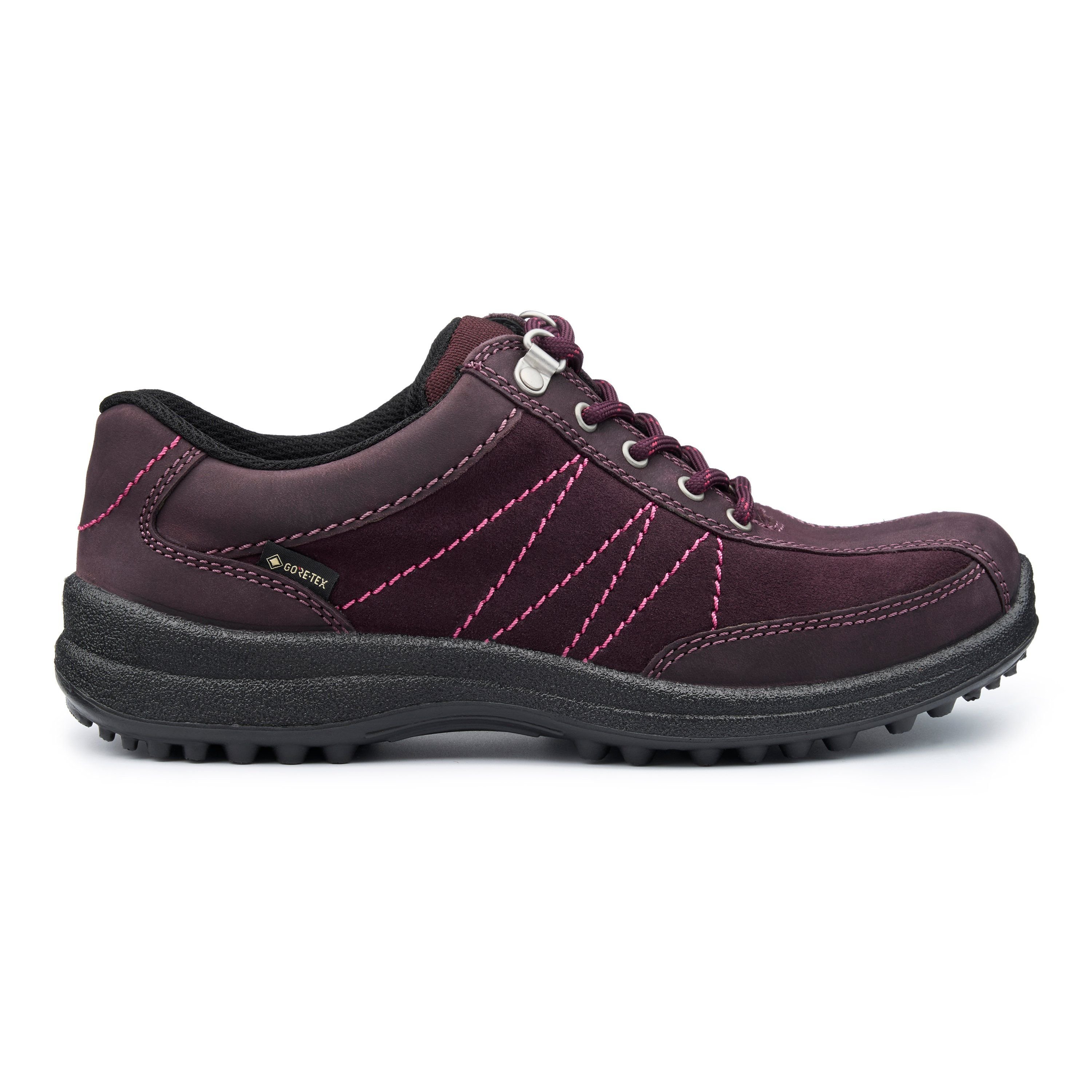 Hotter Hotter Women's Extra Wide 'Mist' Gore-Tex® Shoes in Wine - 2