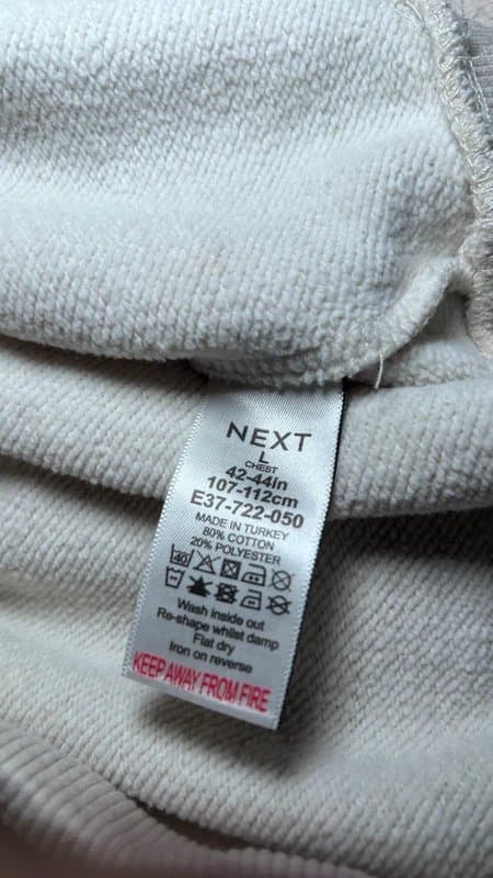 Next L Next Cream Sweatshirt