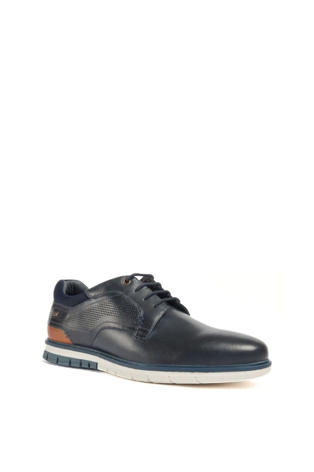 Pod Pod Navy Leather Casual Shoe