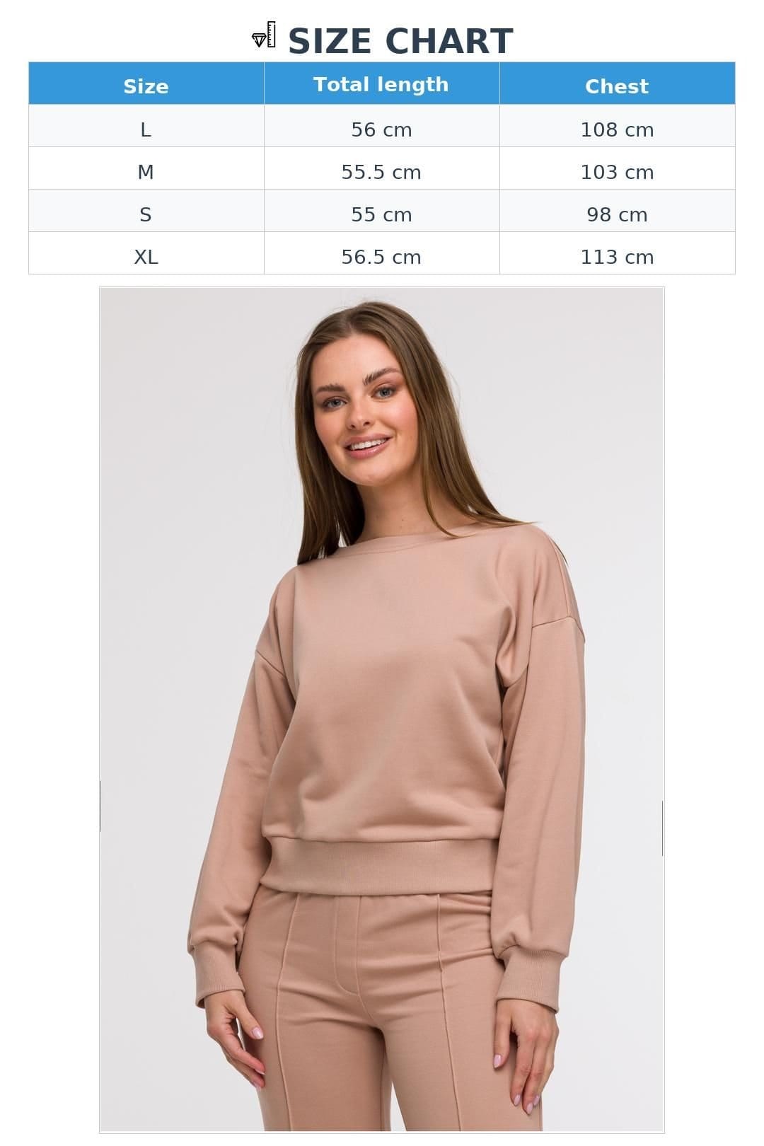 Love Lace Love Lace Women's Open Back Wrap Detail Oversized Sweatshirt in Beige - 4