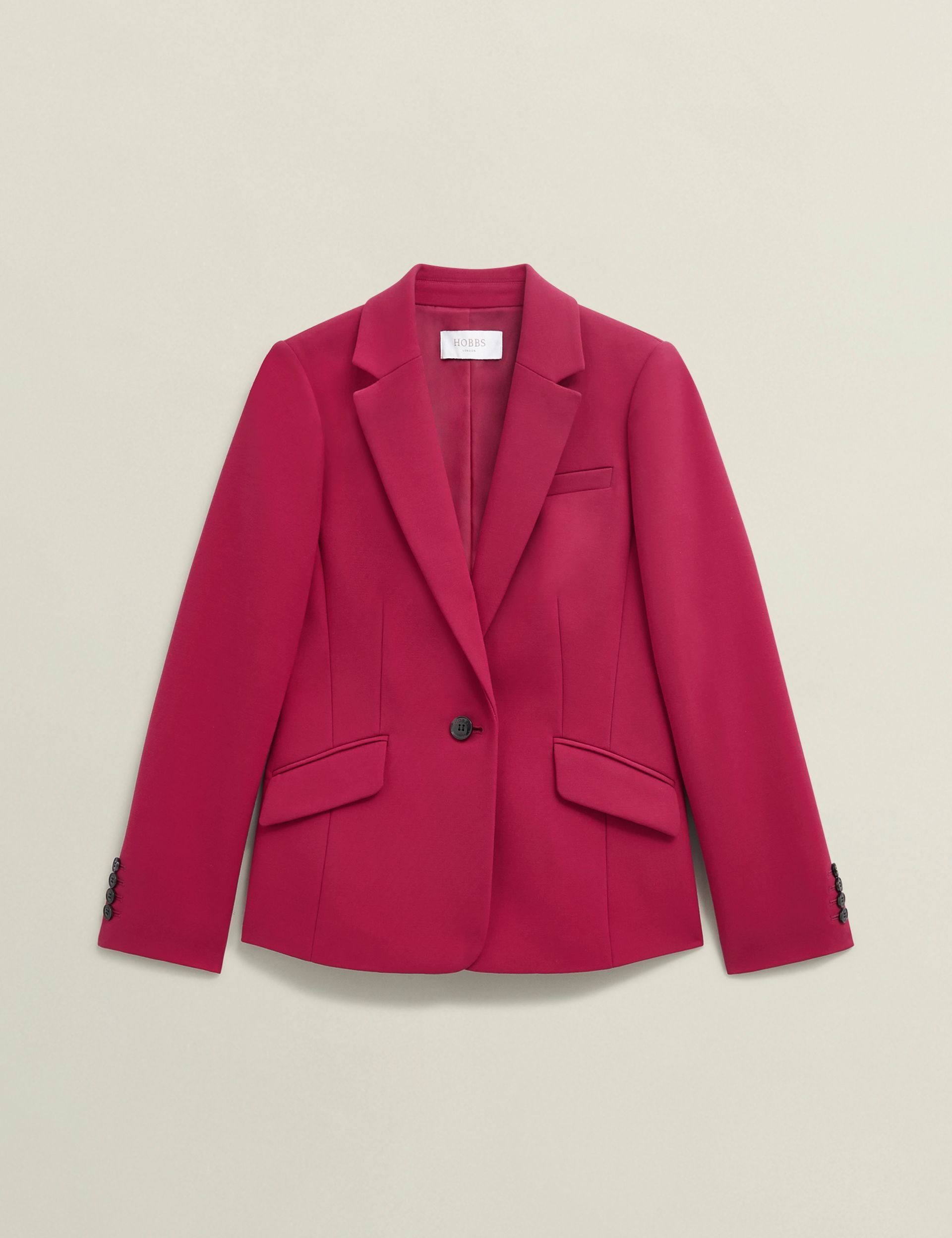 Hobbs London Hobbs London Women's Suki Single Breasted Suit Jacket in Magenta - 2