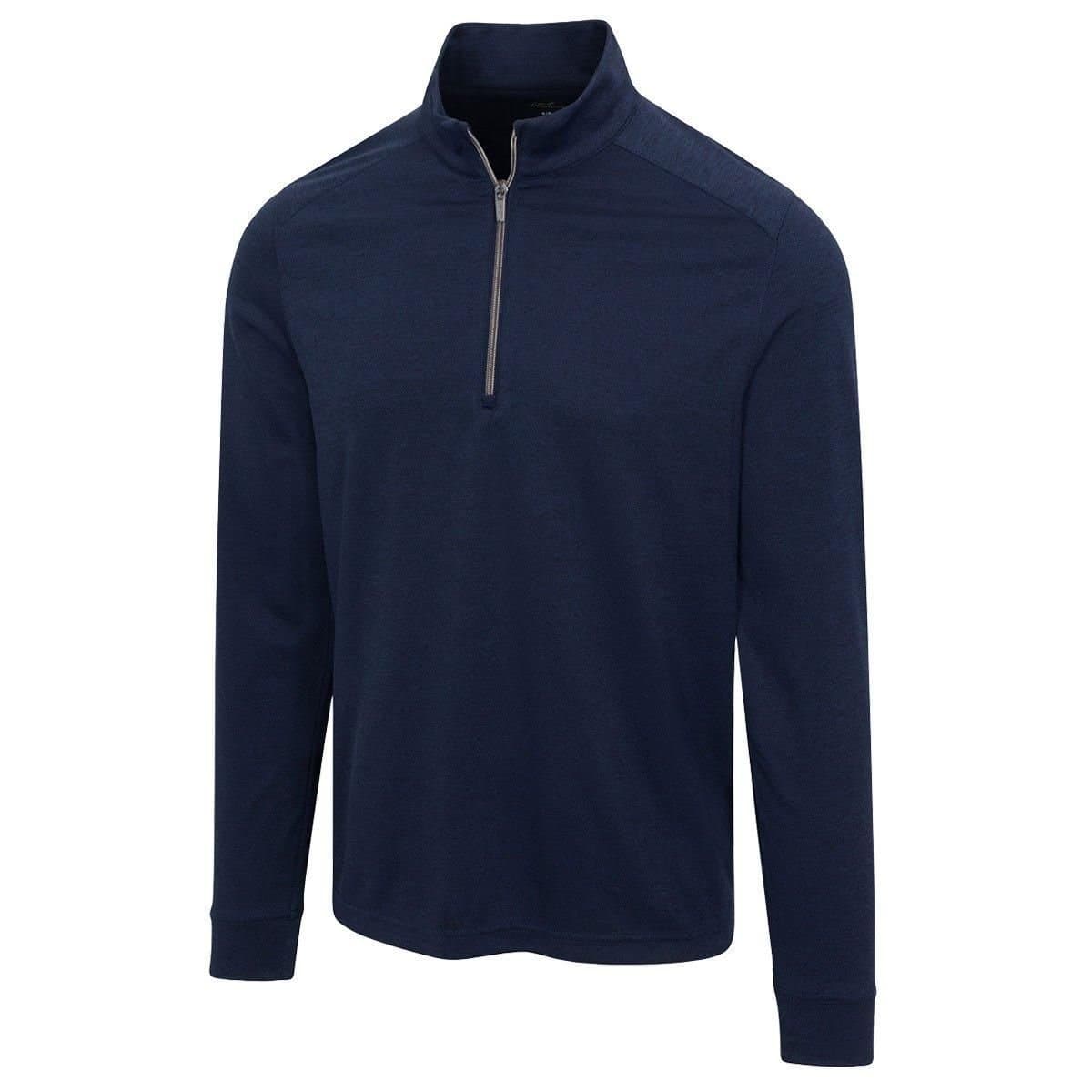 Greg Norman Greg Norman Men's Freedom Performance Pullover Half Zip Golf Mid Layer in Navy