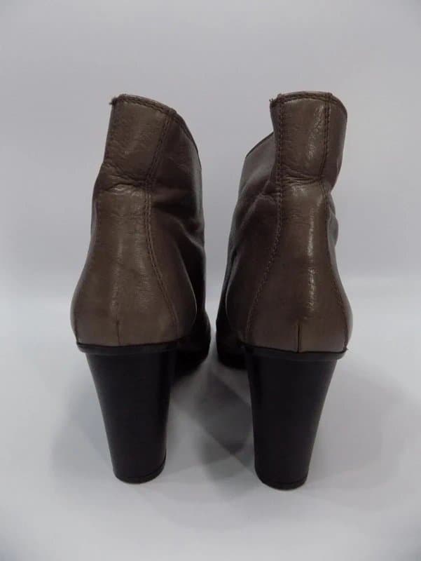 Hispanitas Hispanitas Boots Brown Leather Womens UK 8 EU 41 Block High Heel Ankle Zip Front