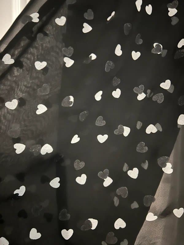 Topshop Topshop black heart print blouse size 10