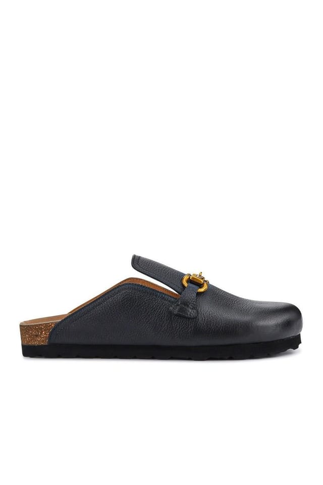 Jones Bootmaker Jones Bootmaker Women's Geona Leather Mules in Black - 2