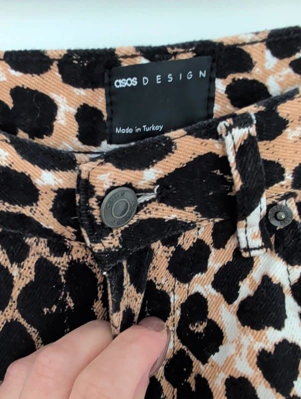 ASOS Design Leopard print jeans