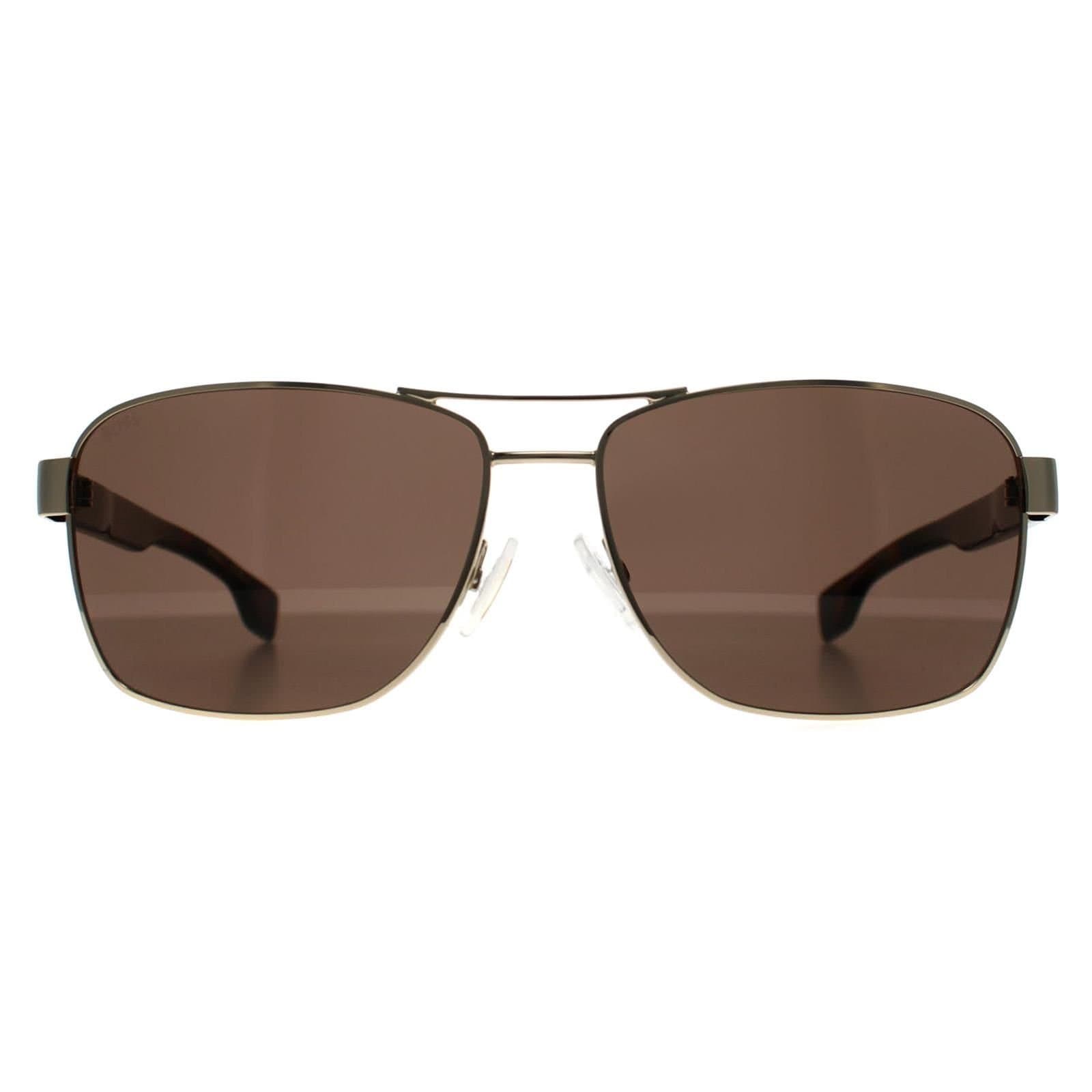 Hugo Boss Hugo Boss Men's Aviator Brown Gold Brown BOSS 1559/O/S