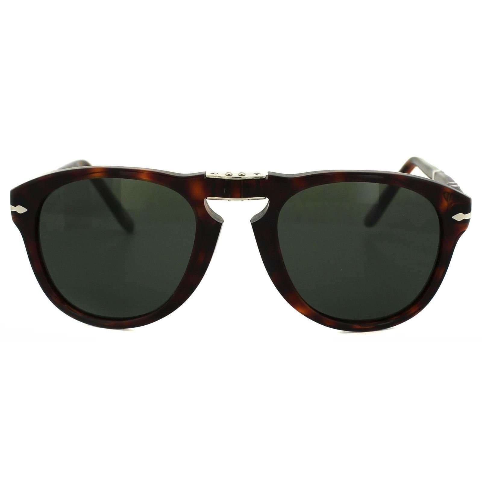 Persol Persol Men's Wrap Havana Crystal Green 714 Sunglasses in Brown